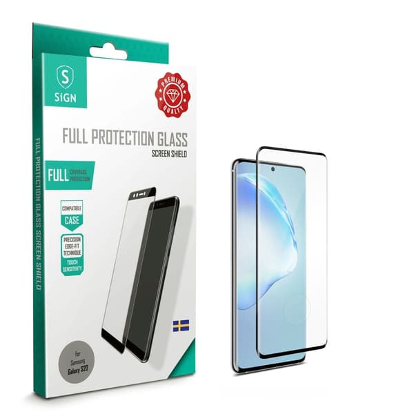 helskärmsskydd i härdat glas för Samsung Galaxy S20