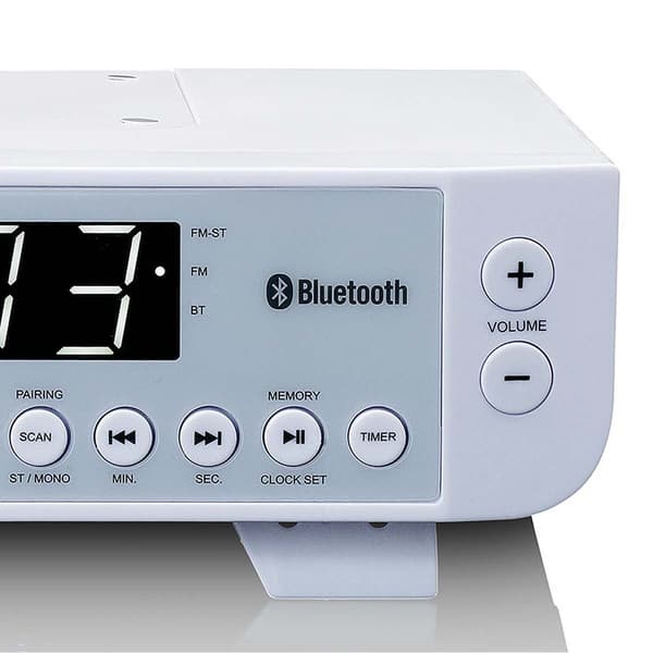FM köksradio med Bluetooth® LED-belysning och timer vit