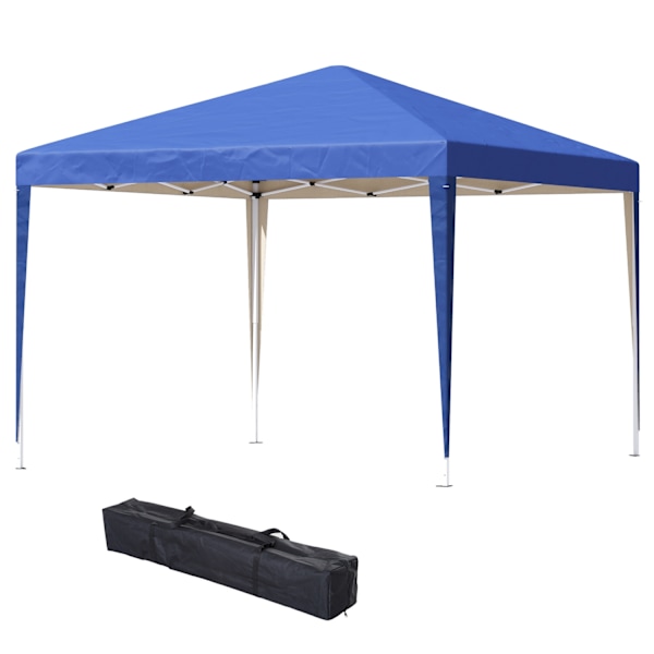 Pavillon ca 3x3m, vandafvisende, stabil, vintertæt pop-up foldepavillon, UV beskyttelse, sammenfoldeligt partytelt, havetelt med taske, havepavillon t