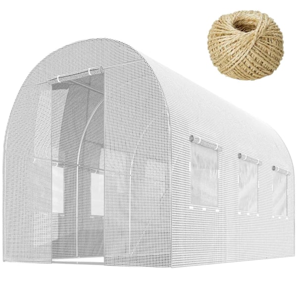 Dæksel til drivhus 2x3,5m (7m²) hvid Plonos