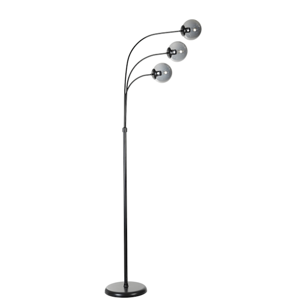 Gulvlampe Badi 3 Lü Siyah Füme Camlı Lambader