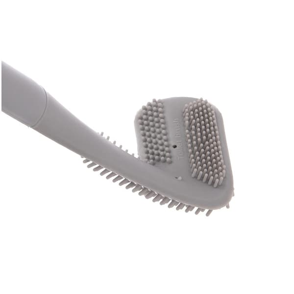 Silikoninen WC-harja, harmaa, 40 cm, ripustettava
