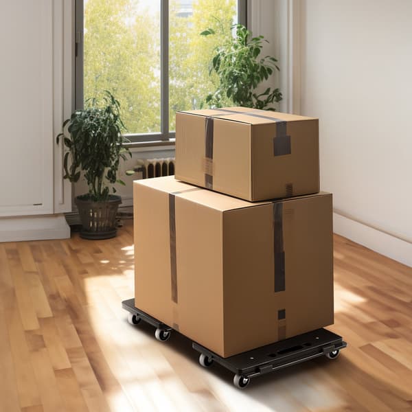 Möbelvagn 2-pack, 500 lb styck, sammankopplande 4-hjulsdrift