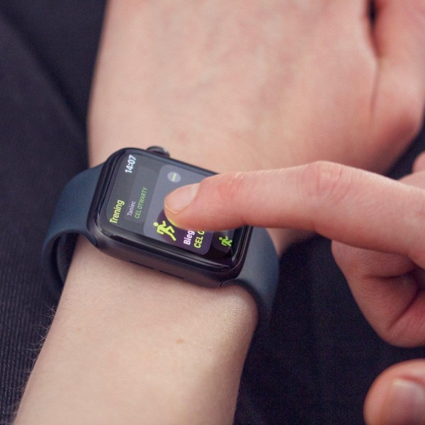 Hybrid beskyttelsesglas til Apple Watch 4/5/6/SE 44mm Watch Glass sort