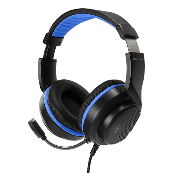 Deltaco Gaming Headset til PlayStation 5 - Sort/Blå