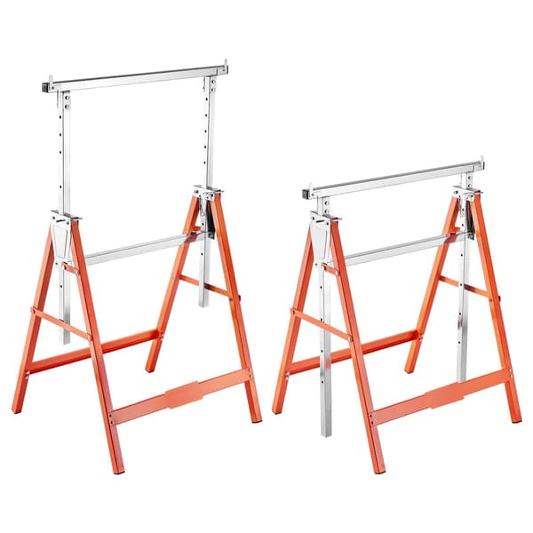 Hopfällbara sågbockar, 2-pack justerbar höjd, 180 kg