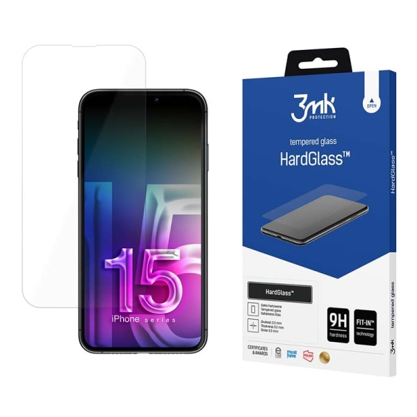 3mk HardGlass - Karkaistu lasi iPhone 15 Plus -puhelimelle