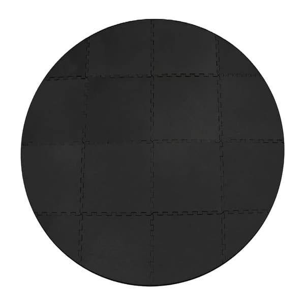 Rund EVA-skummåtte til pool, 2 m diameter, sort
