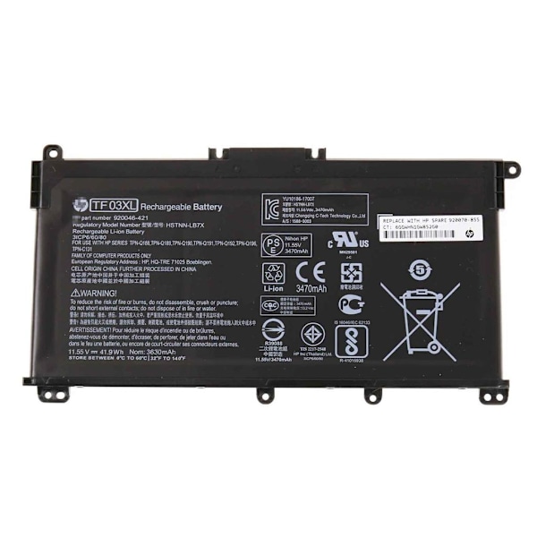HP:n akku 3C 41Whr 3600mAh LI TF