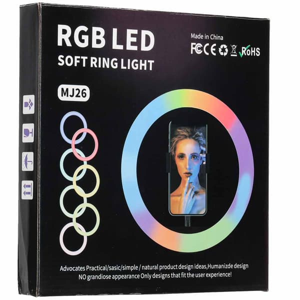 RGB LED Selfie Ringlampe med Tripod