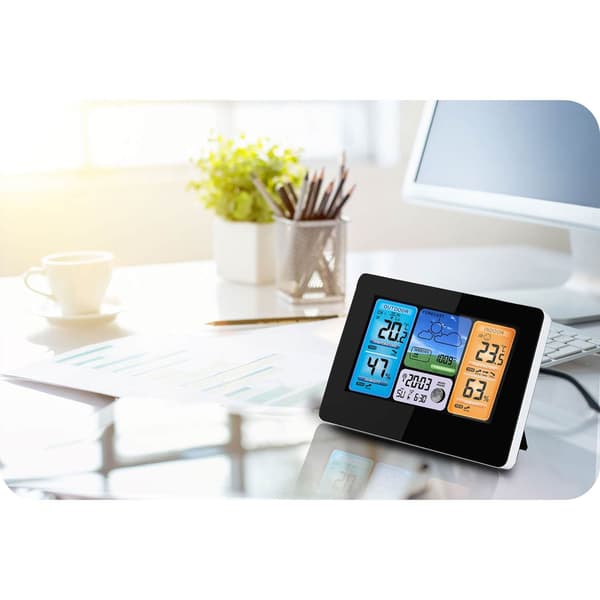 Elegant vejrstation med display BD-902, sort