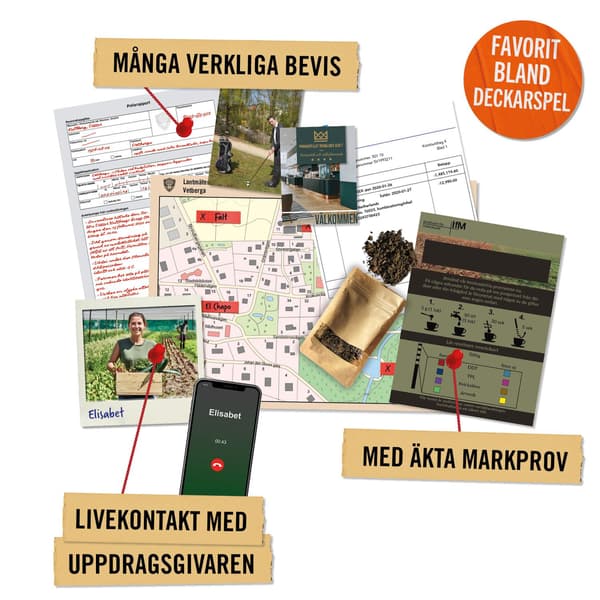 Rikospaikkalautapeli - Mysteeripulmapeli Seikkailu