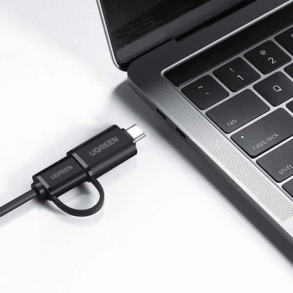 4in1 HUB-sovittimen jakaja USB-A/C - 4x USB 3.0 5Gb/s 1m musta