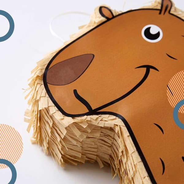 Kapybara Piñata Set, Pinne och Ögonbindel Ingår