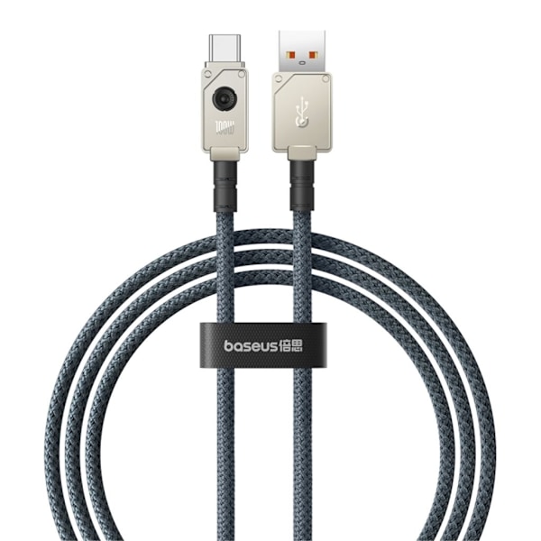 Baseus snabbladdningsdatakabel USB till USB-C, 100W, 1m - Vit