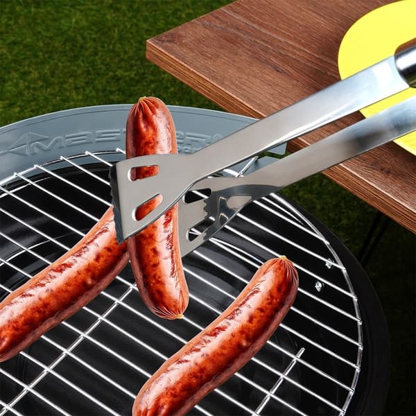 10 essentielle grillværktøjer i pose, rustfrit stål