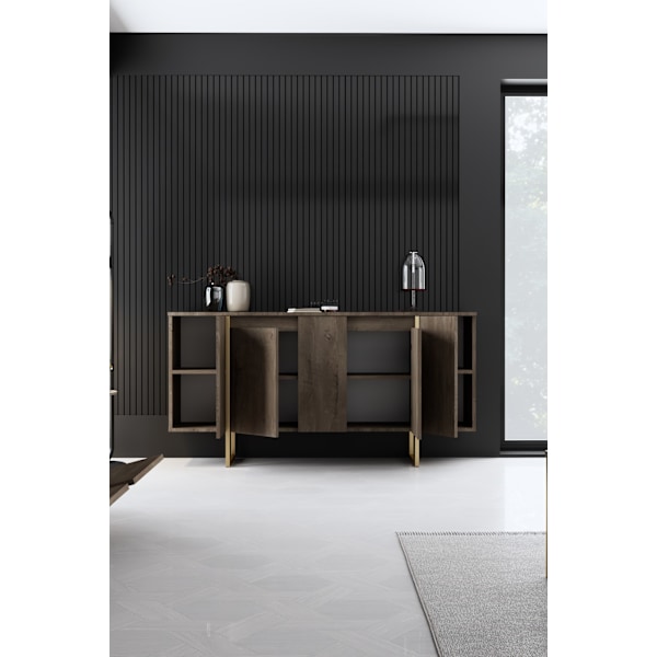 Console Luxe - Valnöt, Guld