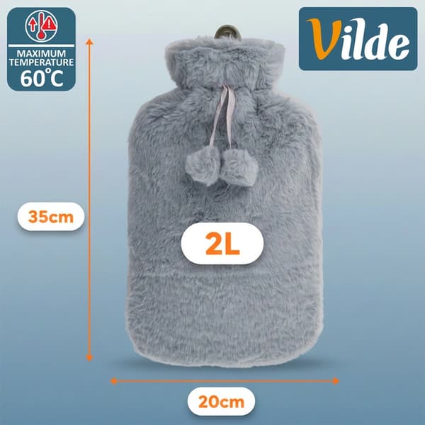 Varmedunk med grå ærme, 2 liters kapacitet