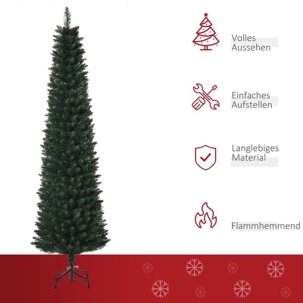 Realistisk 180 cm julgran, 380 grenar, brandsäker