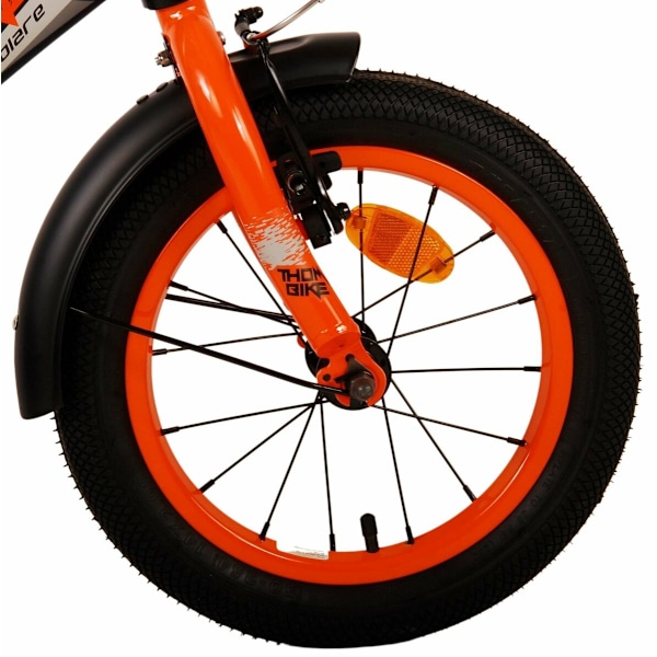 Thombike børnecykel - drenge - 14 tommer - sort orange