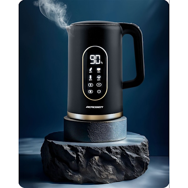 Elektrisk vattenkokare 1,7l Berdsen BD-712 svart och guld