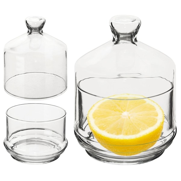 Elegant Citronskål med Lock i Genomskinligt Glas