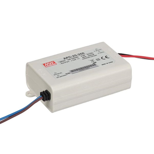 Constant Current Led Driver - Enkelt udgang - 350 Ma - 25 W