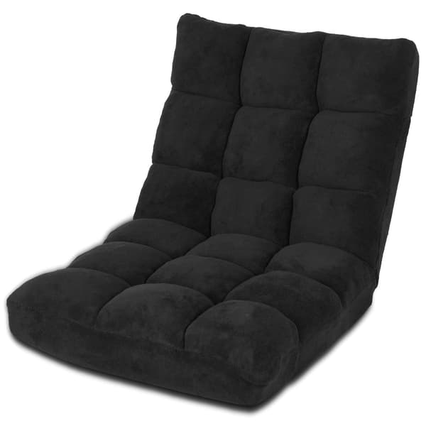 Gulvstol Foldbar Lazy Sofa Lazy Tatami Gulvpude Sort/Grå/Kaffe Sort