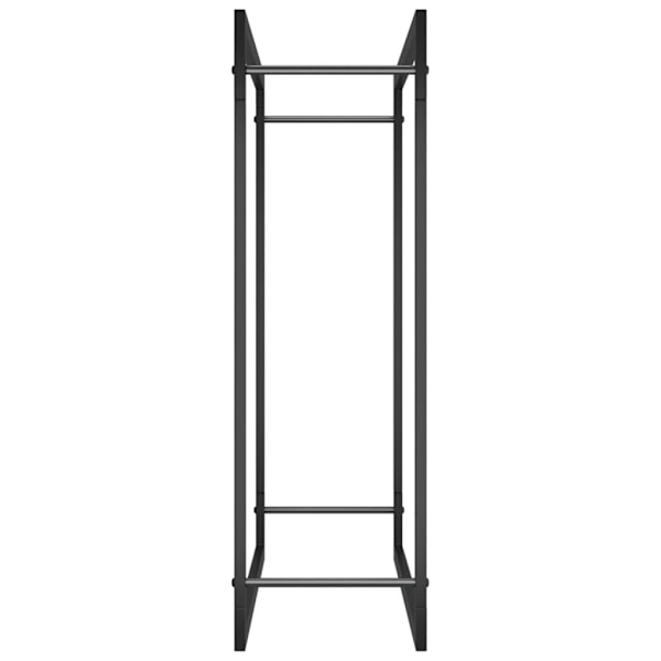 Supporto in legno nero opaco 80x28x86 cm in acciaio