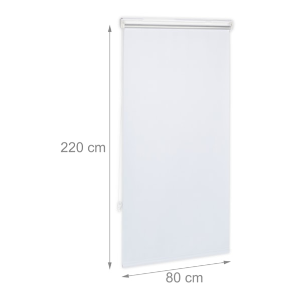 Vit termisk rullgardin 220 cm lång
