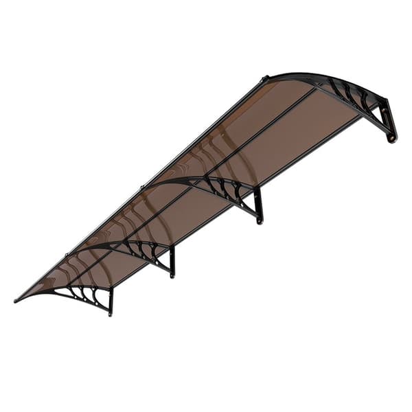 Dörrmarkis i polykarbonat 91 x 283 cm, brun, dränering