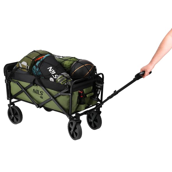 Fällbar vagn, Grön, 150L Kapacitet
