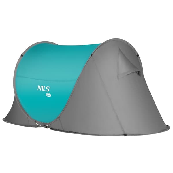 Camping Pop Up telt, turkis, let opsætning