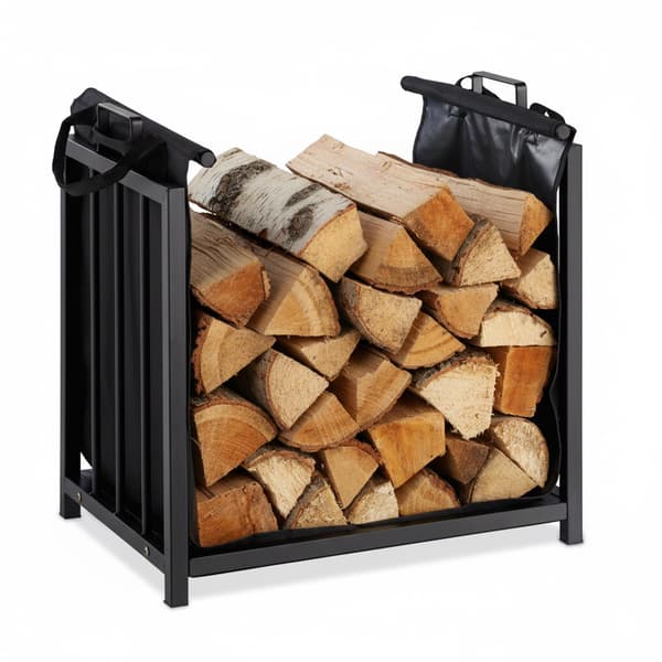 Trähylla i stål