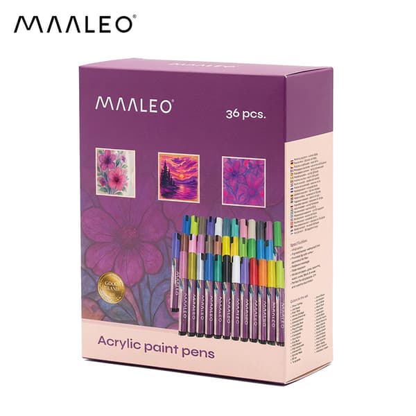 Akrylpennor - set med 36 Maaleo 25813