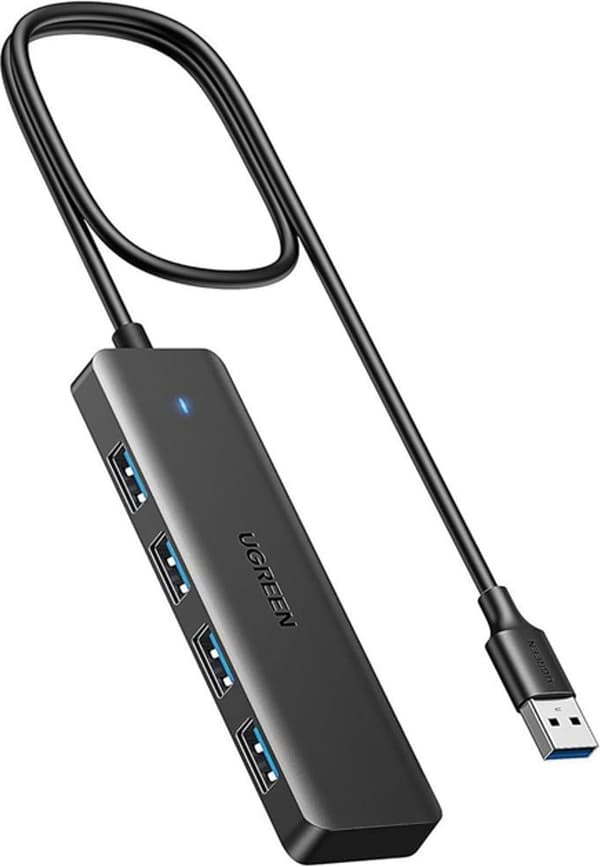 UGREEN USB-A Hub til 4x USB-A 3.0 - Sort