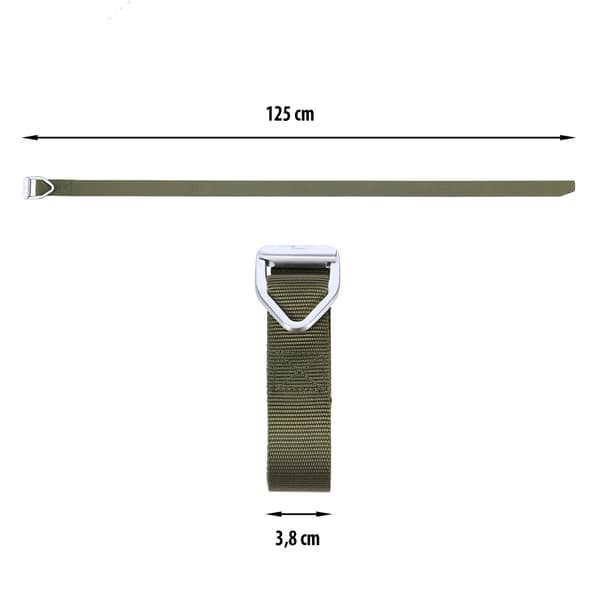 Taktiskt bälte, grönt, 125cm, slitstark nylon