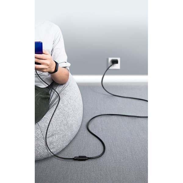USB 3.0 forlængerkabel 1m sort