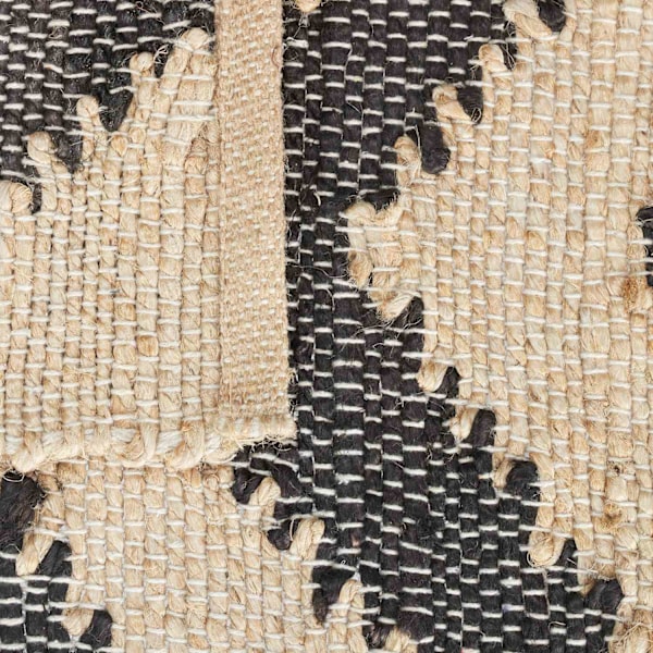 Mønstret jute tæppe 70 x 140 cm