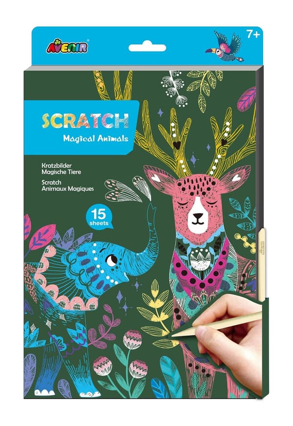 Avenir A4 Scratch Book maagiset eläimet
