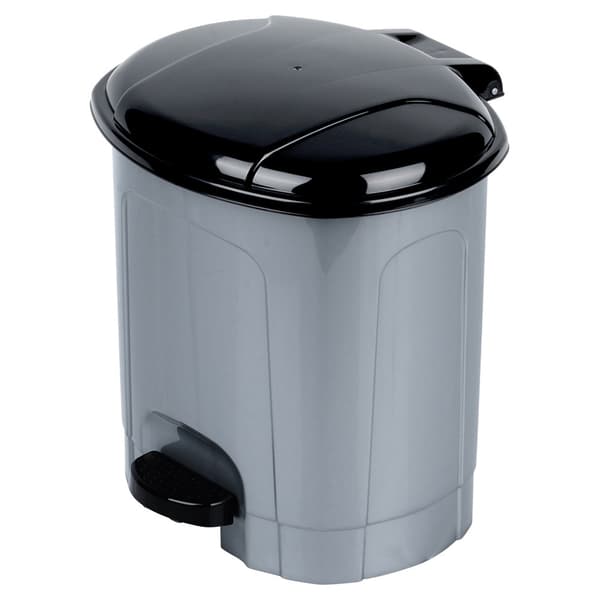 Pedalsoptunna plastgrå 5,5 l