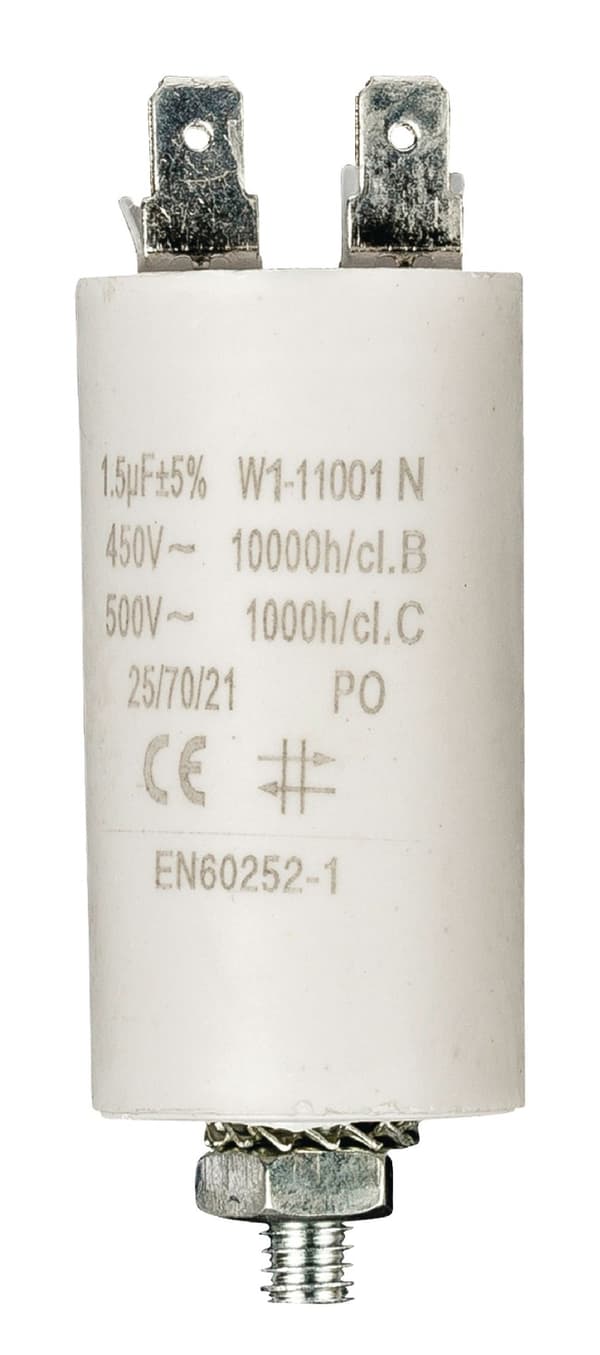 Kondensaattori 1.5uf / 450 v + Aarde