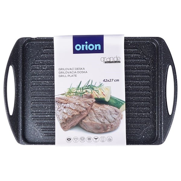 Grillplade i aluminium med non-stick granitbelægning