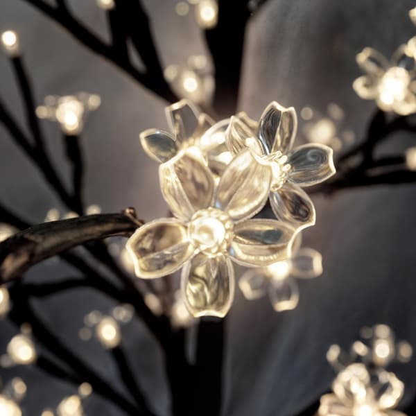 LED-körsbärsträd, 220 cm, varmvit, fjärrkontroll