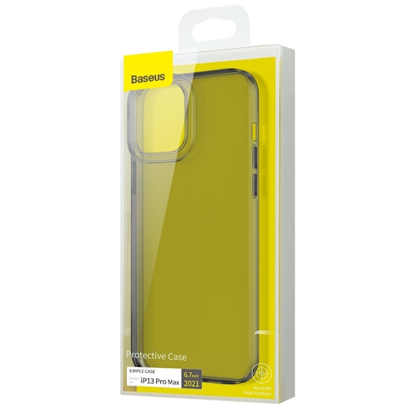 Läpinäkyvä geeli iPhone 13 Pro Simple Series Case musta