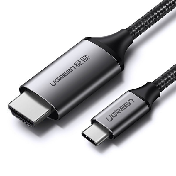HDMI til USB-C adapterkabel 4K 60Hz 1,5m sort-grå