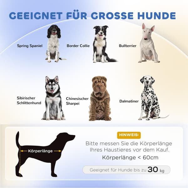 Hundesofa, eukalyptustræ, 98 x 67 x 25 cm, blå