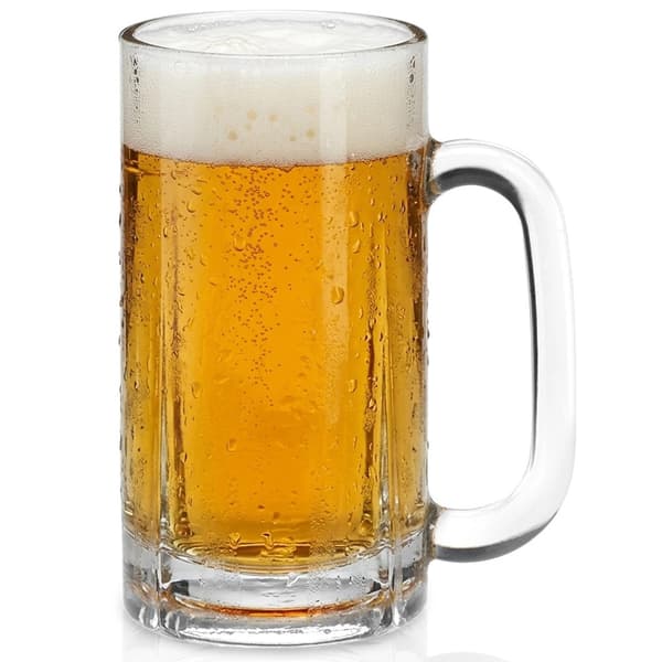 Ölmugg i glas, 500 ml – tjockt glas, diskmaskinssäker