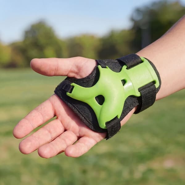 Skateboardskyddset, handled, armbåge, knä, grön, storlek L