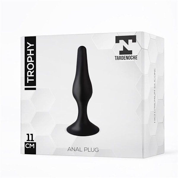 Trophy Anal Plug 11 cm Silikone Sort